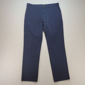 Mugsy Morgans Chino Pants Mens 34x30 Navy Blue Performance Stretch Cotton